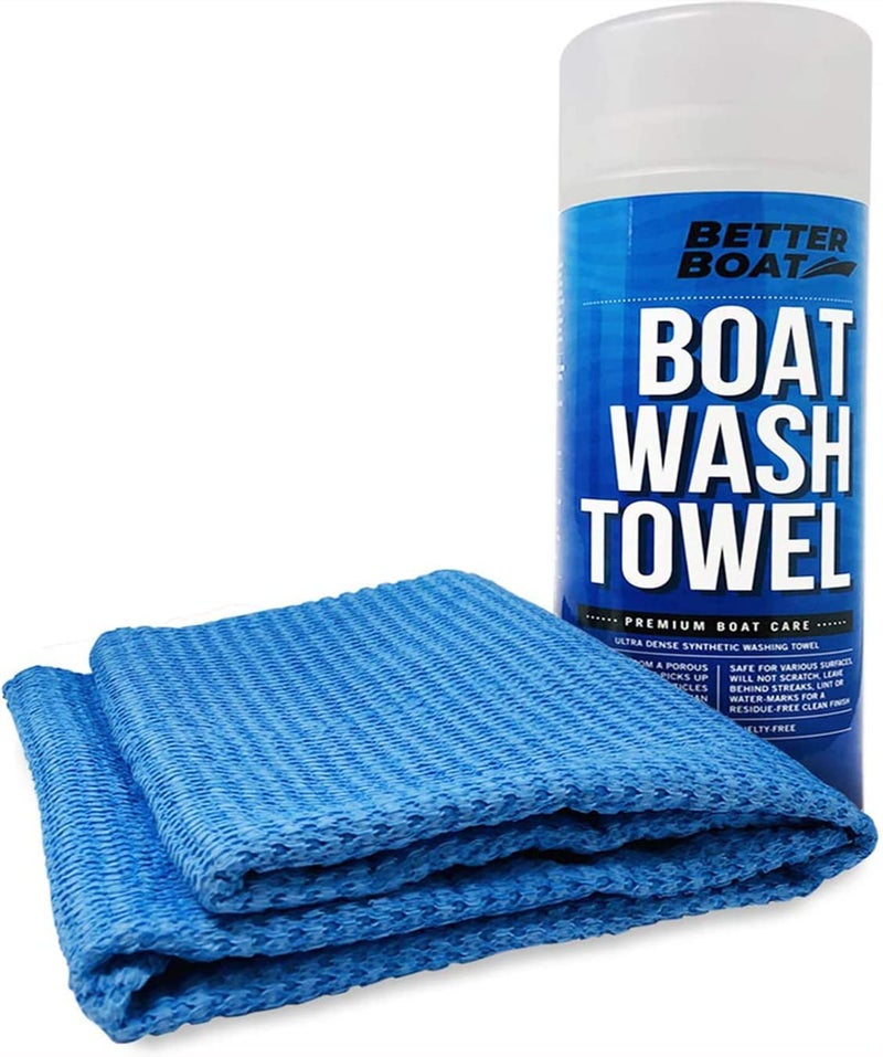 Better Boat Super Absorbent Towels, Synthetic Chamois Cloth for Car and Boat Drying, Smooth Cooling Towel, Marine Grade Cleaning Supplies, PVA Shammy Wash Towel 1 Pack - Image 1